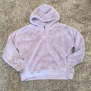 Light purple Sherpa girls hoodie